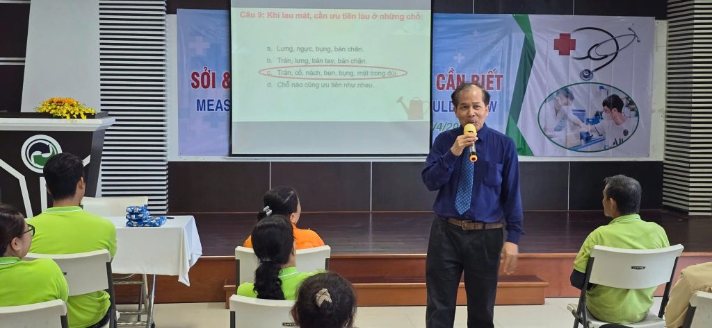 VWS tập huấn phòng chống bệnh sởi và thời tiết cho người lao động 2 VWS tập huấn phòng chống bệnh sởi và thời tiết cho người lao động